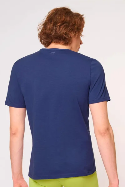 Pánské tričko GO Shirt O-Neck Regular Fit - VINTAGE DENIM - modrá 1CDE - Sloggi