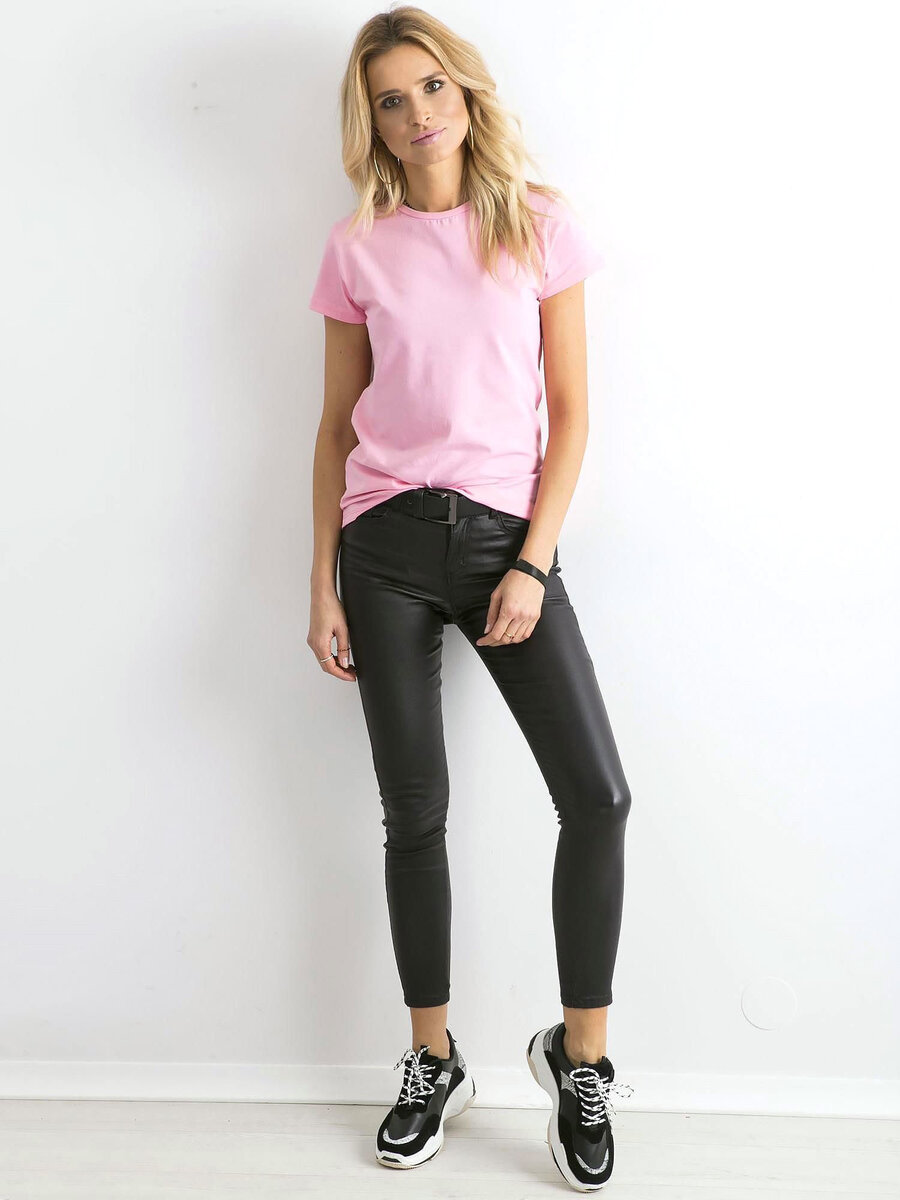 Dámské obyčejné růžové tričko FPrice, XL i523_2016101830765