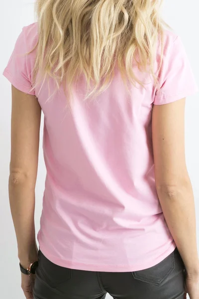 Dámské obyčejné růžové tričko FPrice