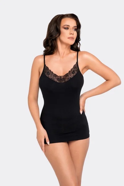 Černá bavlněná podprsenka Camisole Theresa Babell