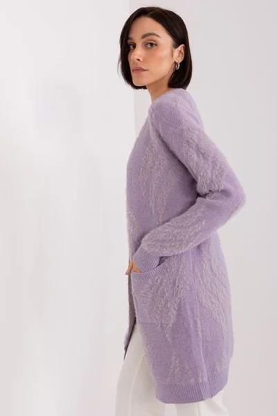 Vzorovaný fialový dámský svetr FPrice