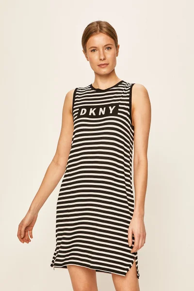 Dámská noční košile C6SMD černobílá - DKNY