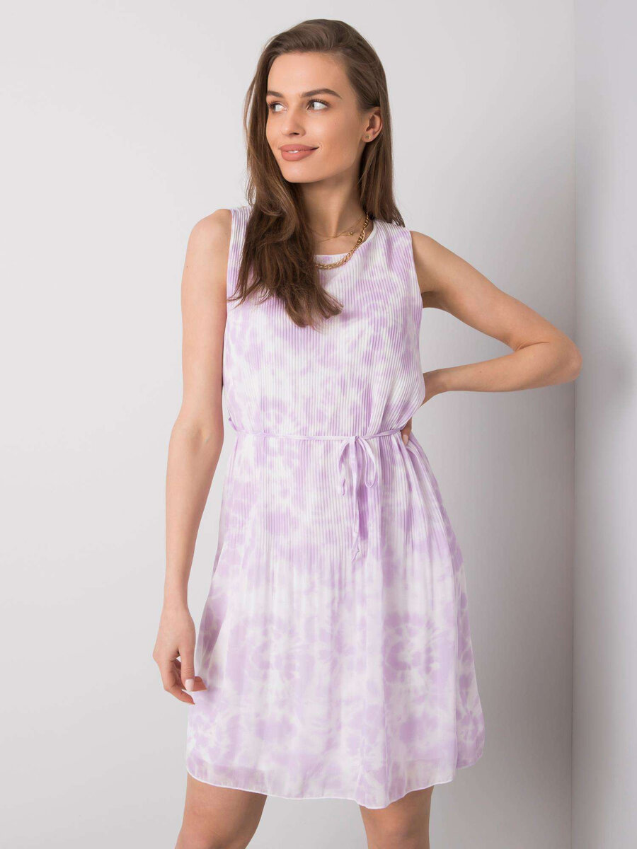SUBLEVEL Světle fialové dámské skládané šaty FPrice, L i523_4063813091456