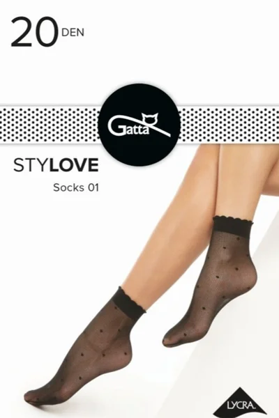 Stylové dámské punčochové ponožky Nero od Gatty