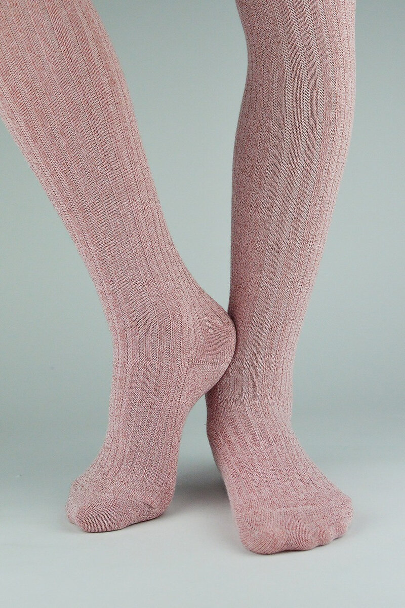 Lesklé žebrované punčochové kalhoty pro dívky, Růžová 140-146 i170_RB005-G-01-140146