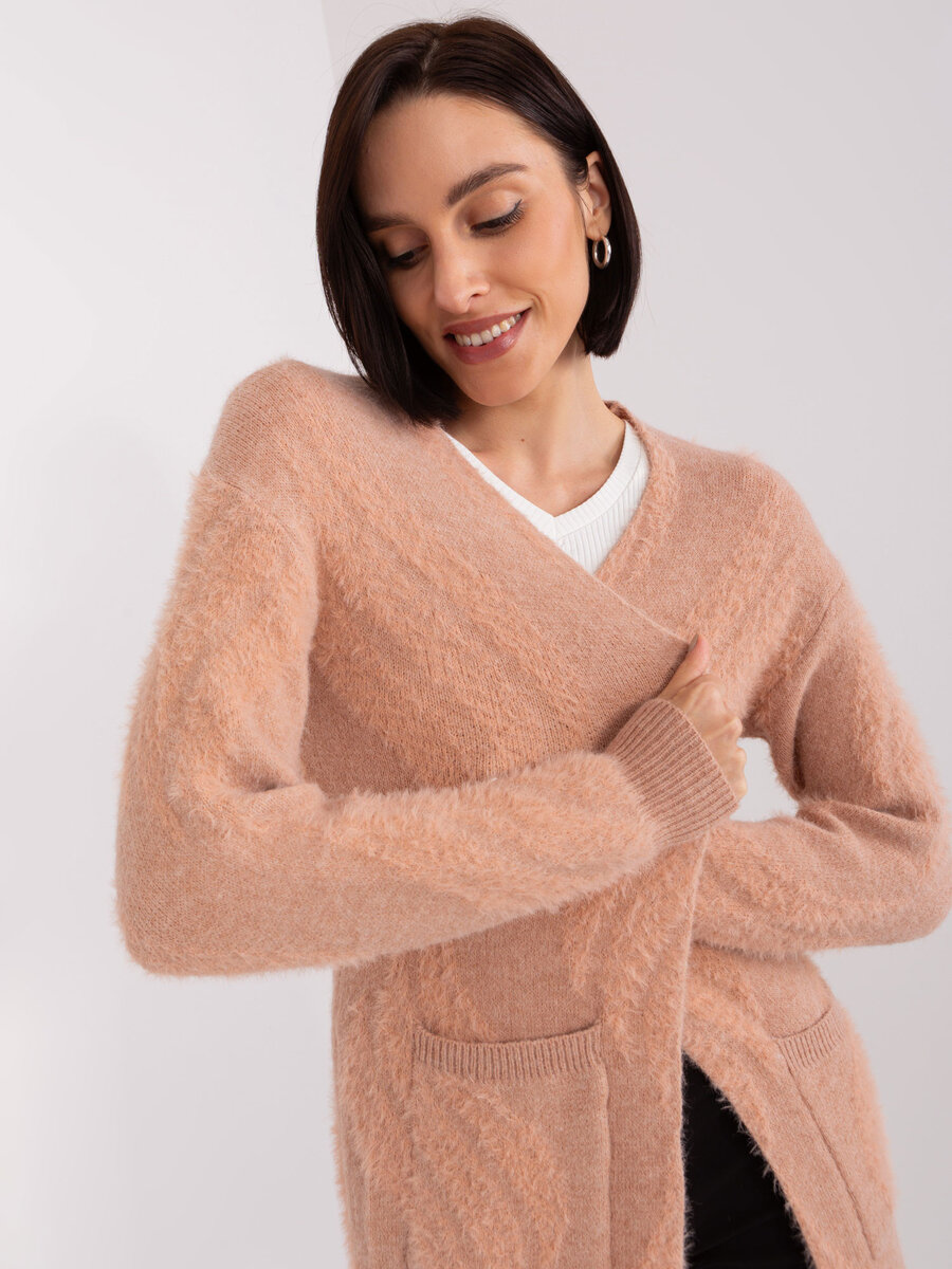 Brokový dámský svetr s kapsami - Pohodlná elegance, jedna velikost i523_2016103473397