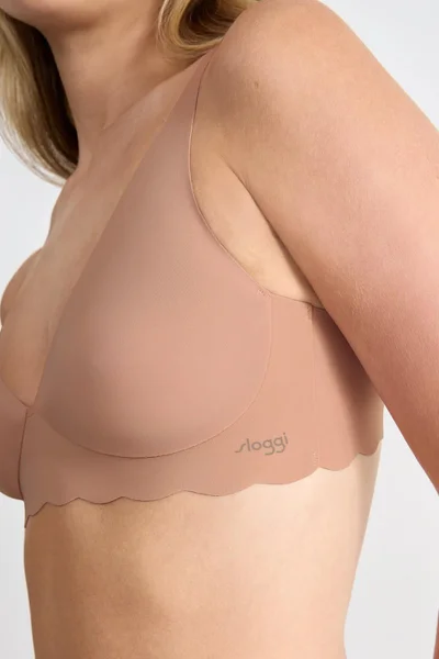 Bezešvá podprsenka ZERO Microfibre Soft bra - KÁMOŠKA - hnědá - Sloggi