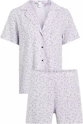 Krátká pyžamová souprava Calvin Klein fialová, L i10_P68860_2:90_