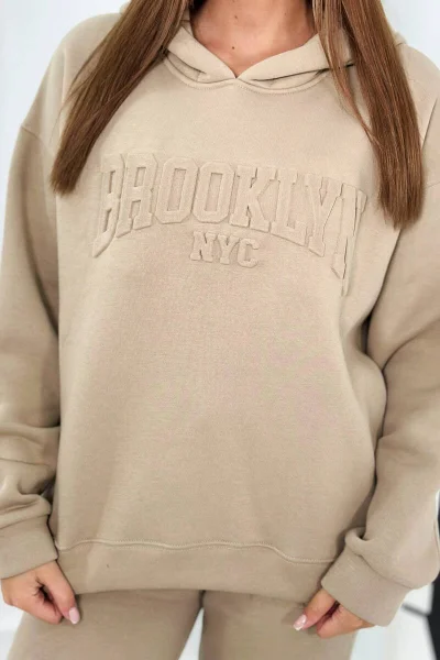 Izolovaná bavlněná souprava Brooklyn K-Fashion béžová