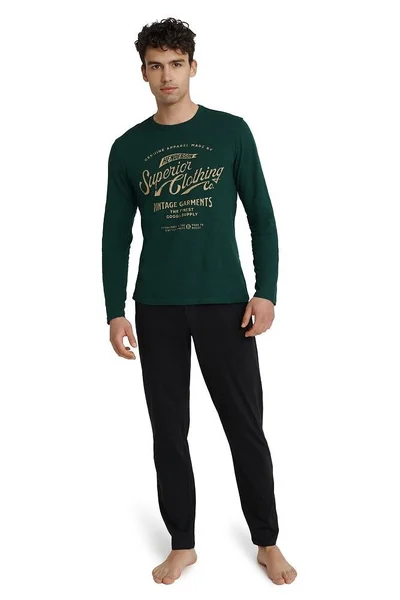 Zelené pyžamo pro muže Henderson Comfort Cotton