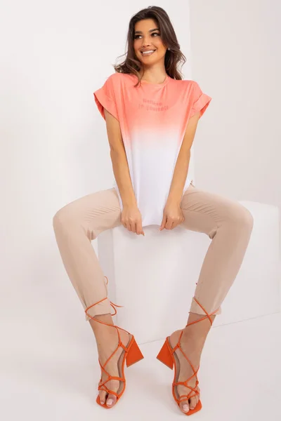 Dámské tričko Coral Ombre Fashionhunters