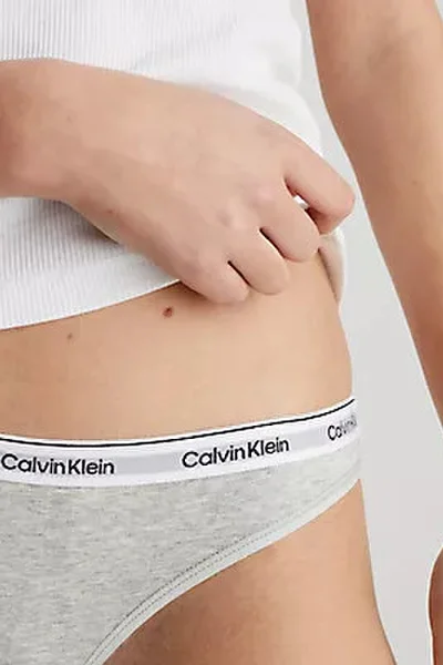 Dámské spodní prádlo THONG 3PK 000QD5209EMPI - Calvin Klein (3 ks)