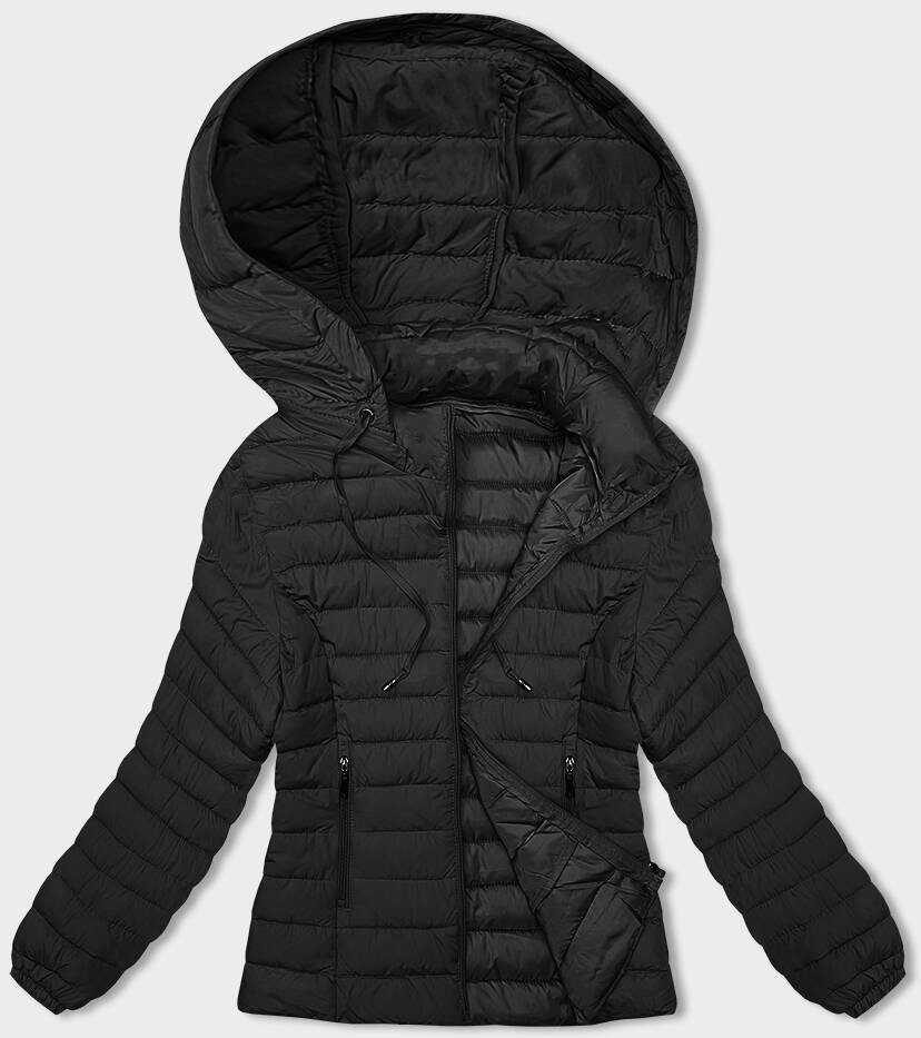 Černá bunda pro ženy s kapucí J.STYLE - Elegantní zimní kousek, odcienie czerni S (36) i392_22642-46