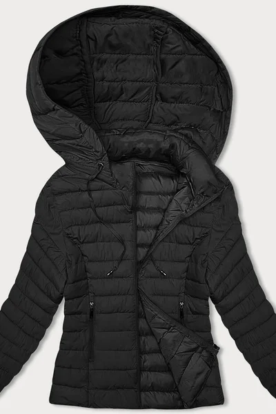 Černá bunda pro ženy s kapucí J.STYLE - Elegantní zimní kousek