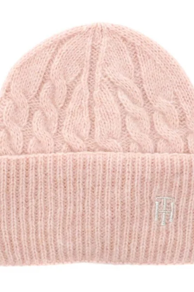 Růžová Dámská Čepice Tommy Hilfiger Timeless Cable Beanie