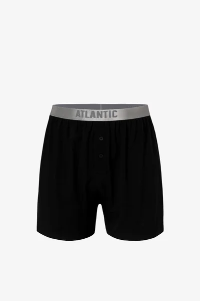 Atlantic pánské boxerky Pima bavlna černé