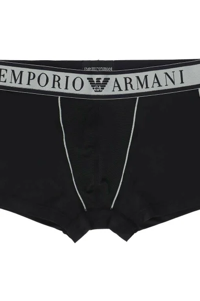 Emporio Armani Pánské Černé Boxerky s Pasem s Logem