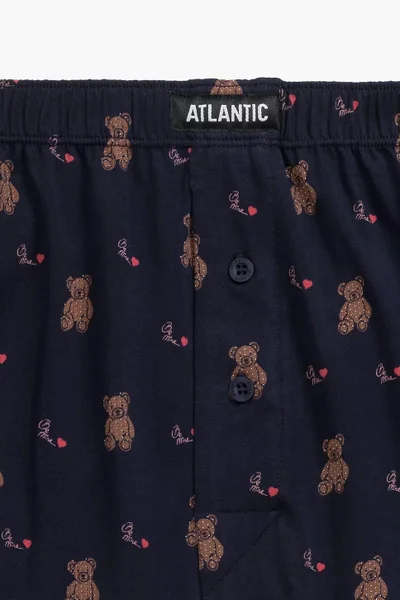 Atlantic Boxerky Navy-Red - 100% Bavlna - 2 ks