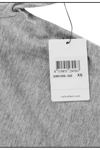 Calvin Klein Dámské Tričko Šedé SS NECK CREW