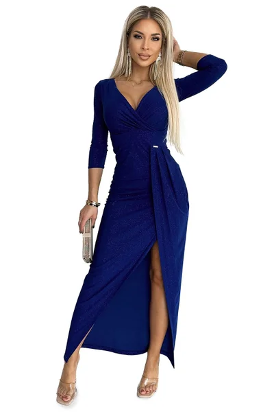 Královská Modrá Překřížené Šaty 404-8 od Numoco
