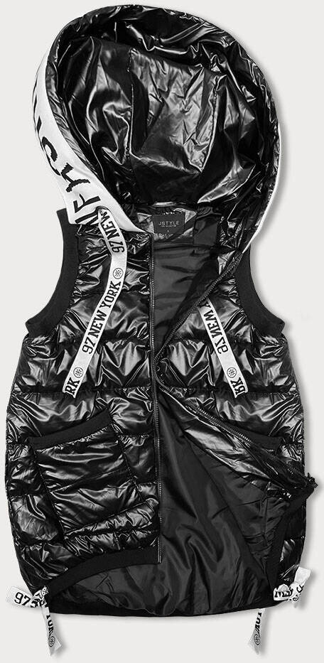 Stahovací šedá dámská vesta s kapucí J.STYLE, odcienie szarości M (38) i392_22733-47