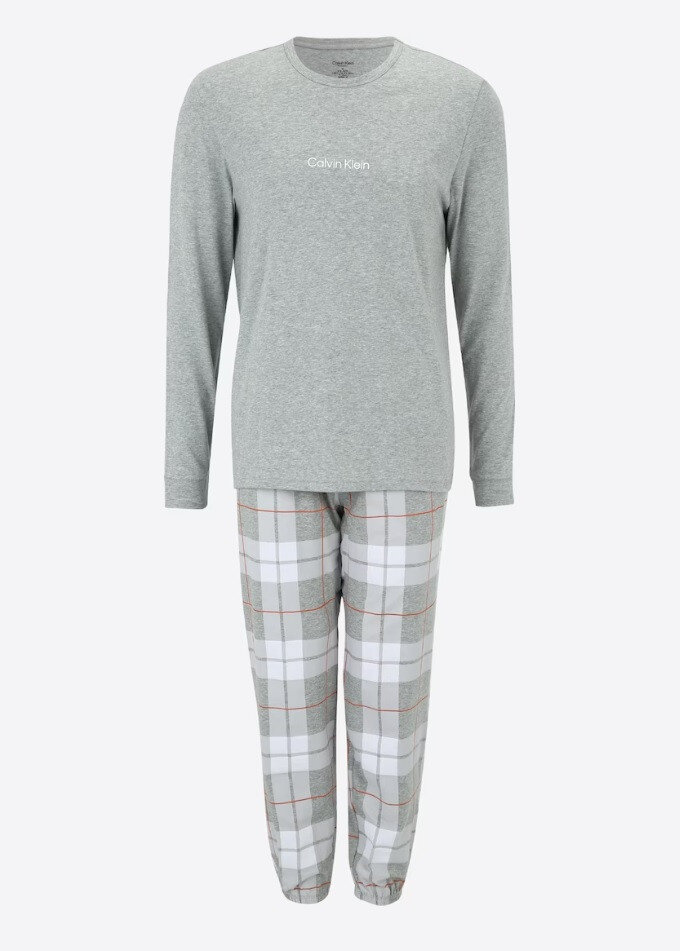 Pyžamo pro muže - W03F 1N0 - šedábílá - Calvin Klein, šedo-bílá XL i10_P56053_1:709_2:93_