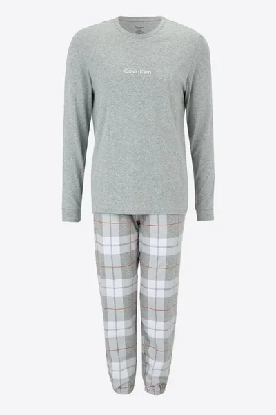 Pyžamo pro muže - W03F 1N0 - šedábílá - Calvin Klein