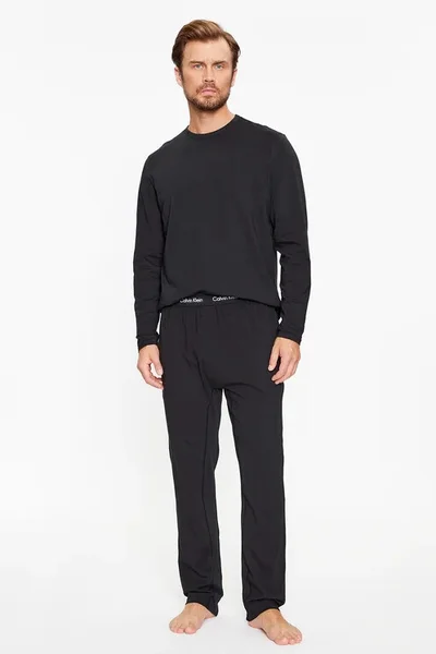 Mužské černé pyžamo Calvin Klein LS PANT SET UB1