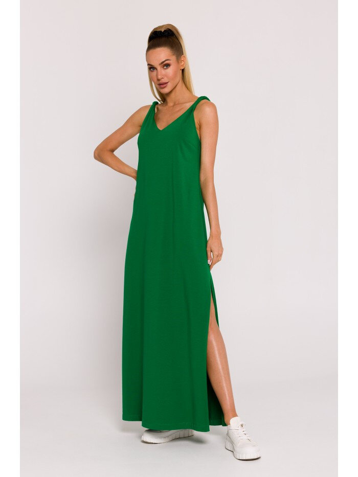 Zelené Maxi šaty V-Neck Moe, EU M i529_9222790120036351674
