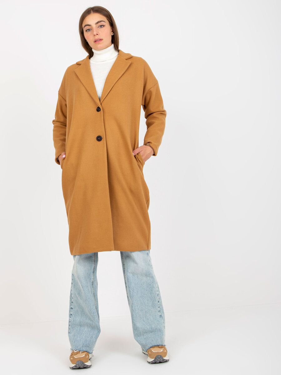Dámský kabát TW EN BI 2350 97D velbloudí FPrice, jedna velikost i523_2016103293988