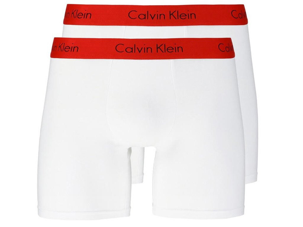 Boxerky pro muže I738 - Calvin Klein, bílá-červená S i10_P52065_1:80_2:92_