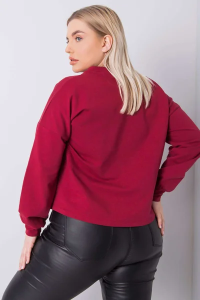 Dámská hnědá mikina plus size Fashionhunters