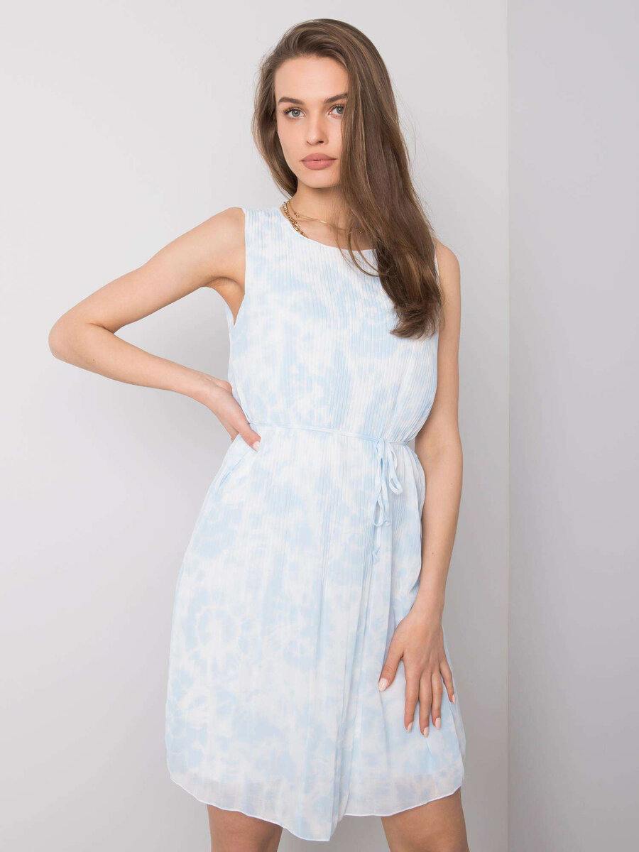 SUBLEVEL Světle modré dámské skládané šaty FPrice, XL i523_4063813091524