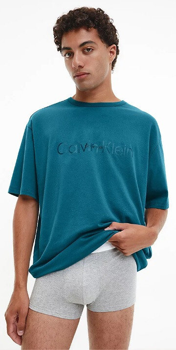 Pánské tričko 8XH6 CGQ petrolej - Calvin Klein, petrolejová L i10_P58617_1:340_2:90_