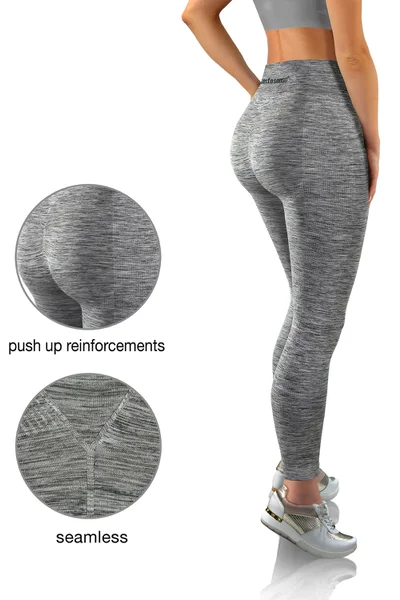 Dámské fitness legíny Sesto Senso Thermofit Grey Melange