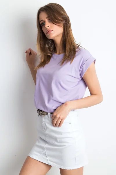 Obyčejné dámské tričko, světle fialové FPrice