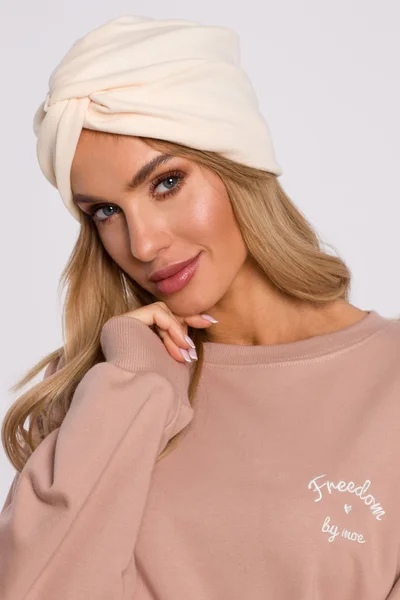 Lehký Bavlněný Turban Klobouk - Creme Made Of Emotion