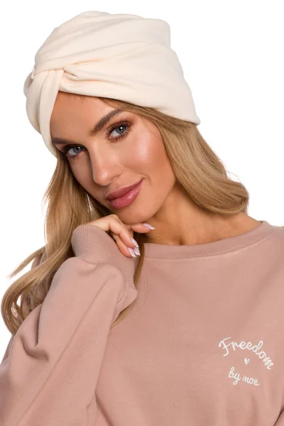 Lehký Bavlněný Turban Klobouk - Creme Made Of Emotion