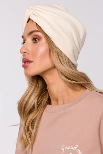 Lehký Bavlněný Turban Klobouk - Creme Made Of Emotion