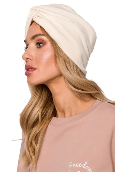 Lehký Bavlněný Turban Klobouk - Creme Made Of Emotion