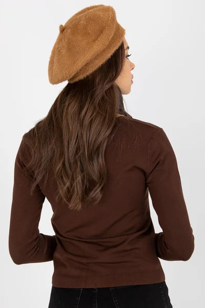 Elegantní dámský zimní baret Camel od Fashionhunters