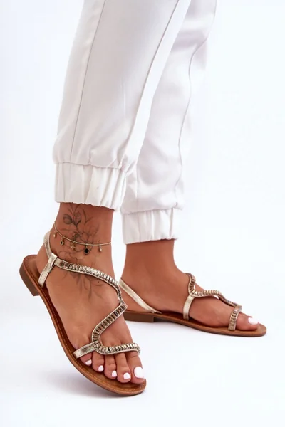 Letní dámské sandály s ozdobnými řemínky