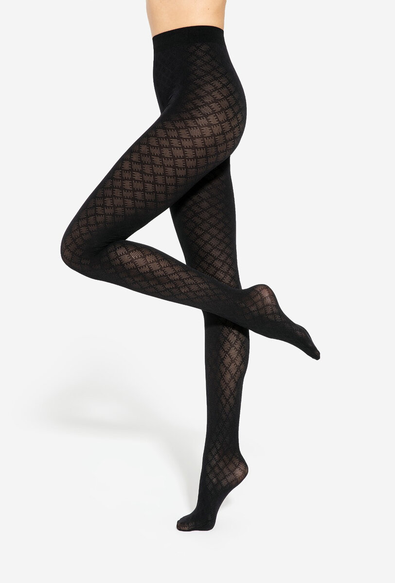 Vzorované dámské punčochové kalhoty Gatta Loretta 50 den, nero 2-S i384_1343048