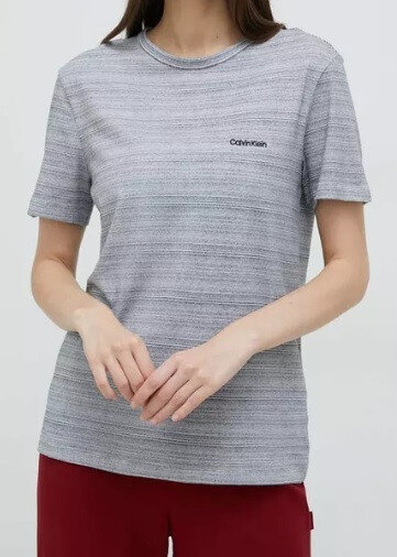 Pyžamo pro ženyvé triko 1PUJ8 5FQ šedobílá - Calvin Klein, šedobílá L i10_P59281_1:2002_2:90_