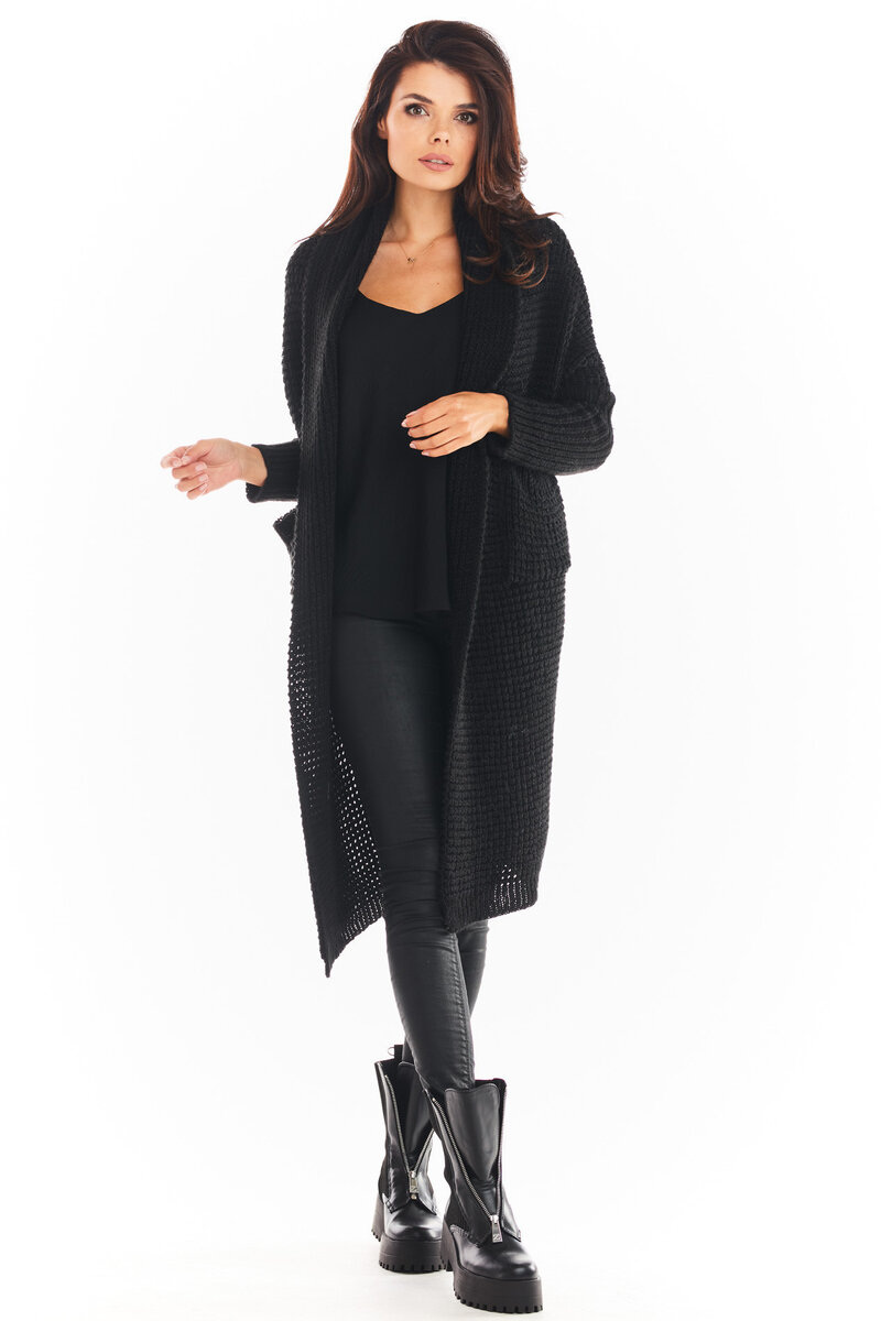Černý dámský svetr - Elegantní Awama, one size i10_P65630_2:416_