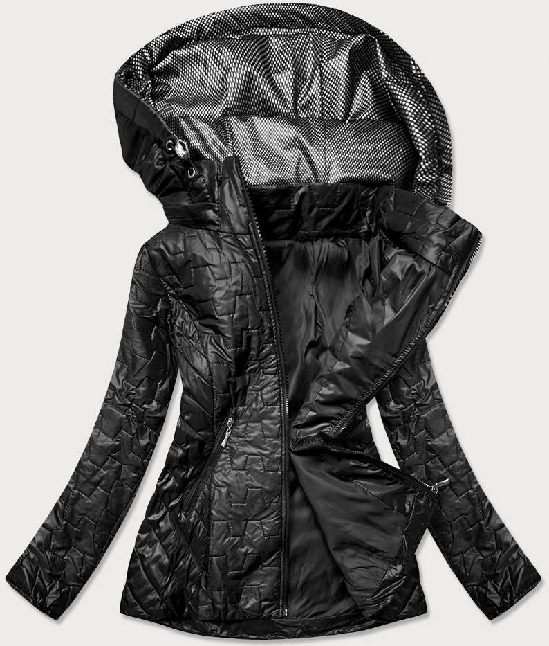 Černá prošívaná bunda pro ženy 490Z SWEST, odcienie czerni 50 i392_17724-28