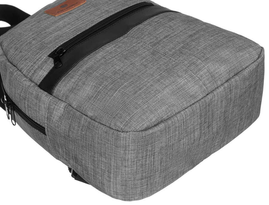 Šedý elegantní batoh PETERSON® s praktickými kapsami, jedna velikost i523_5903051168994