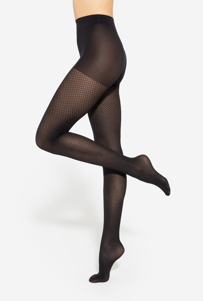 Vzorované dámské punčochové kalhoty Gatta Mikrovlákno Nero, nero 3-M i384_87805061