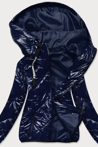 Dámská tmavě modrá prošívaná bunda s kapucí Z58 S'WEST