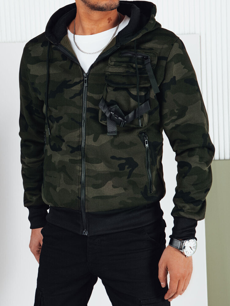 Stylová pánská camo mikina na zip s kapucí Dstreet, M i646_3133914